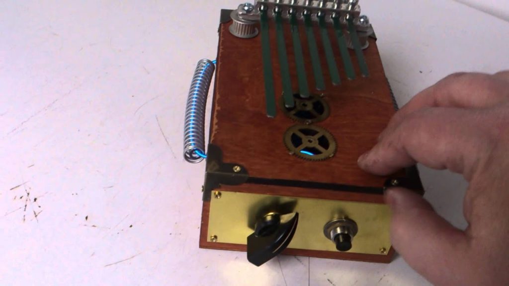 Electric Kalimba with EL wire